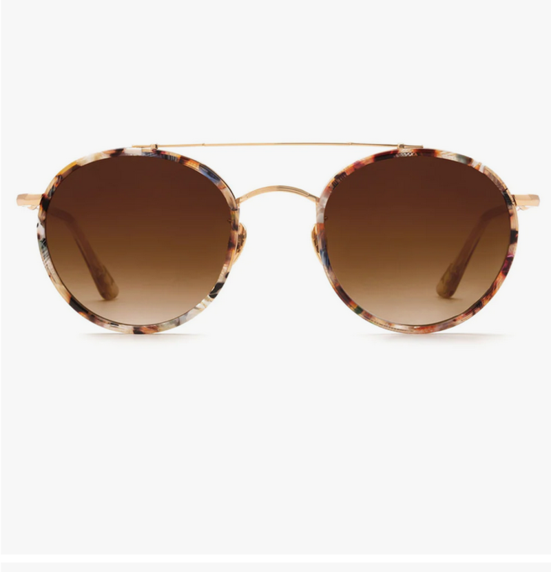 KREWE Breton Acetate & 24K Titanium Aviator Sunglasses