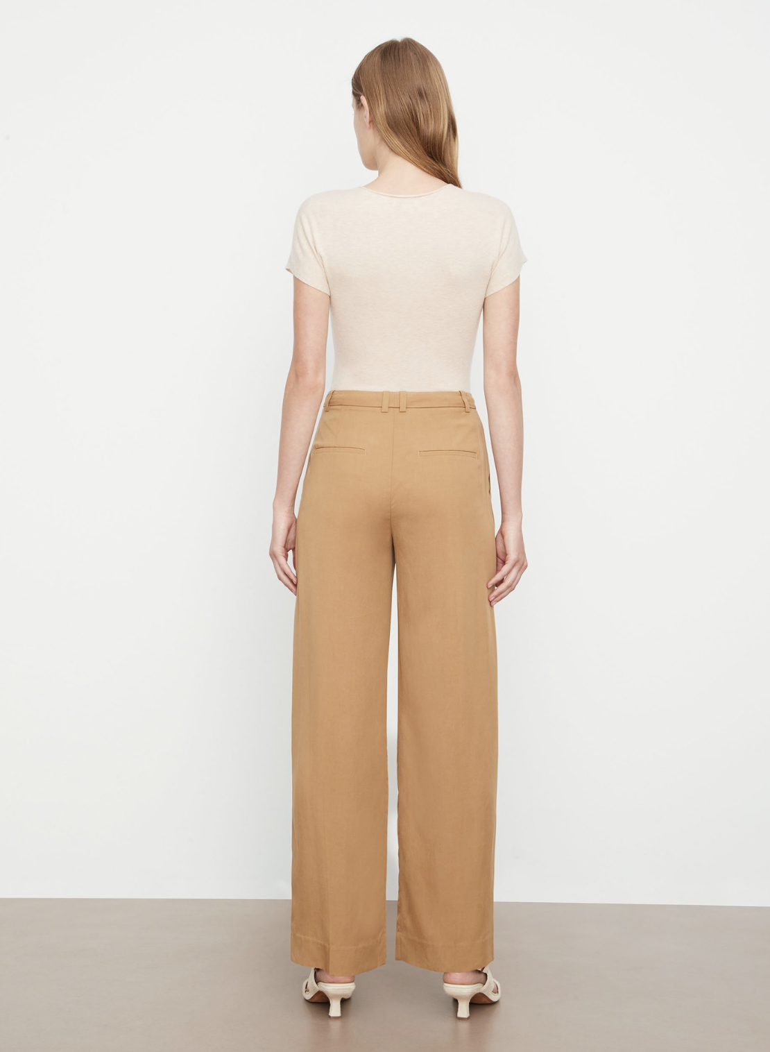 VINCE Drop Waist Pleated Trouser - Amber Wave