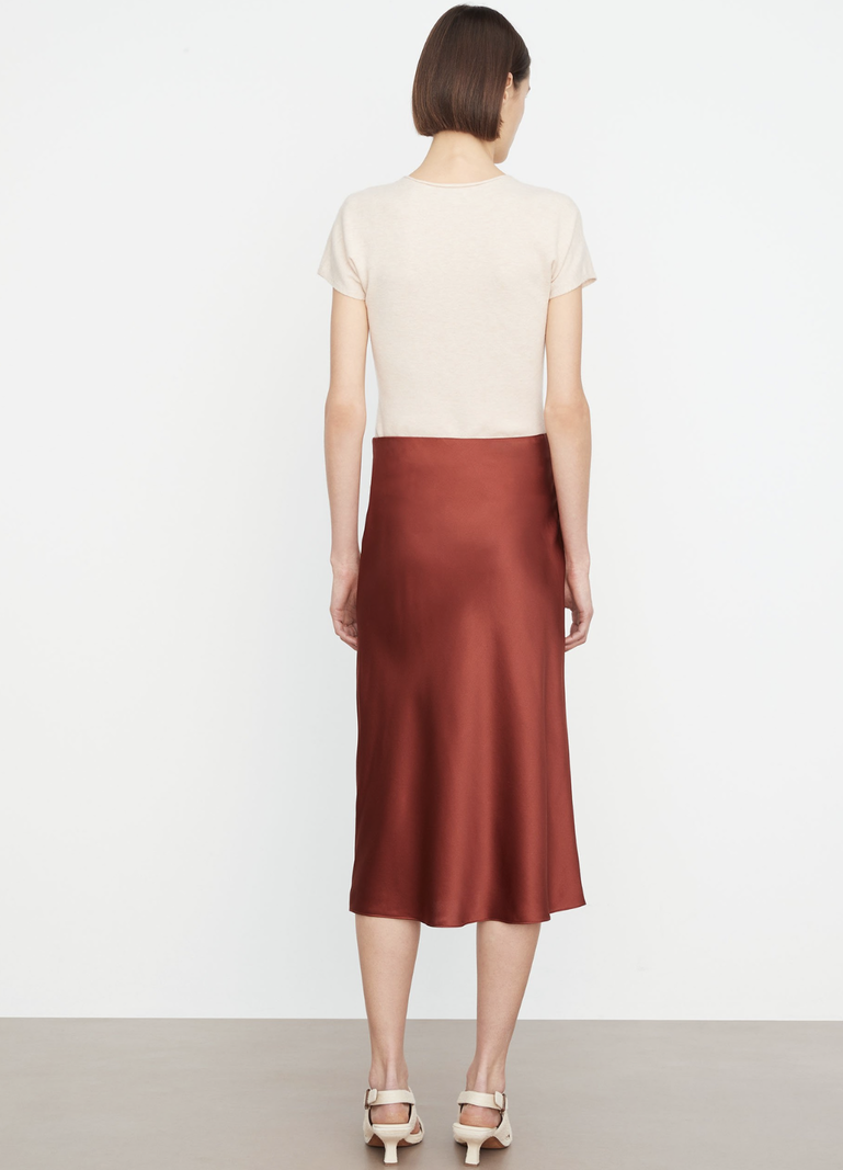 VINCE Slip Skirt - Red Dahlia