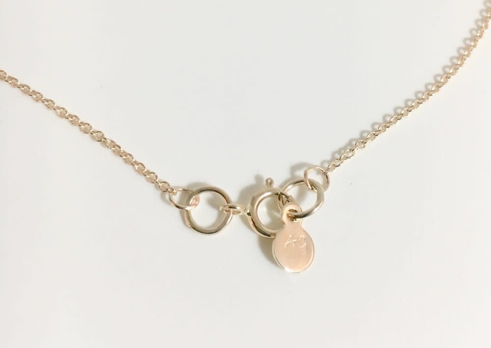 SHANNON JOHNSON 14K Gold Signature Cross on Gold Chain Necklace