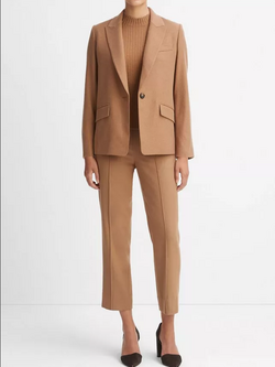 VINCE Brushed Wool Single Breasted Blazer
