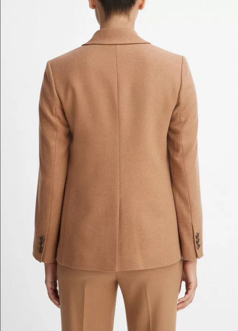 VINCE Brushed Wool Single Breasted Blazer