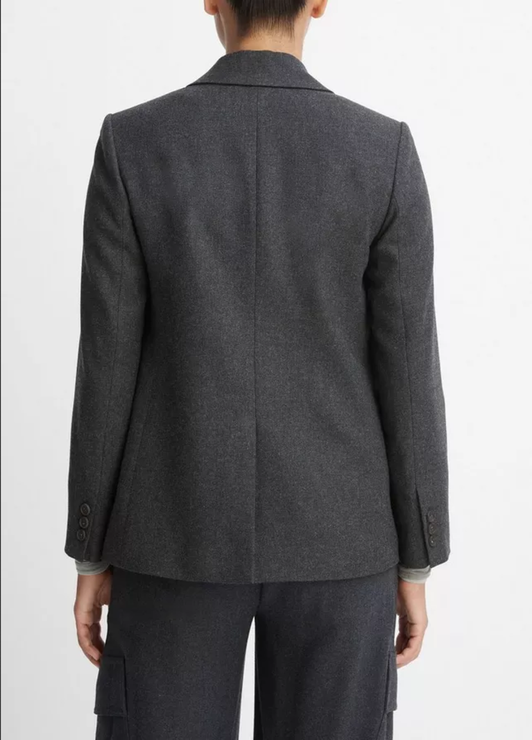 VINCE Brushed Wool Single Breasted Blazer