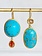 MALLARY MARKS Mismatched Turquoise & Rust Colored Rose Cut Diamond Bon Bon Earrings