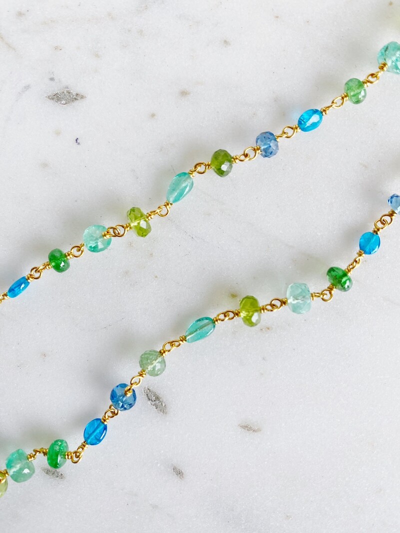 MALLARY MARKS Spun Sugar - Blue Green Necklace