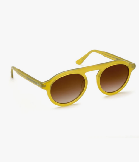 Krewe St. Louis Pincheck Acetate Aviator Sunglasses Pincheck 18K