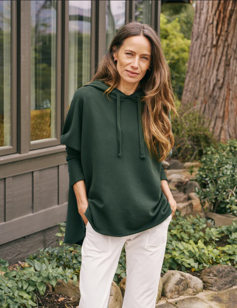 FRANK & EILEEN Kane Capelet Hoodie - Evergreen