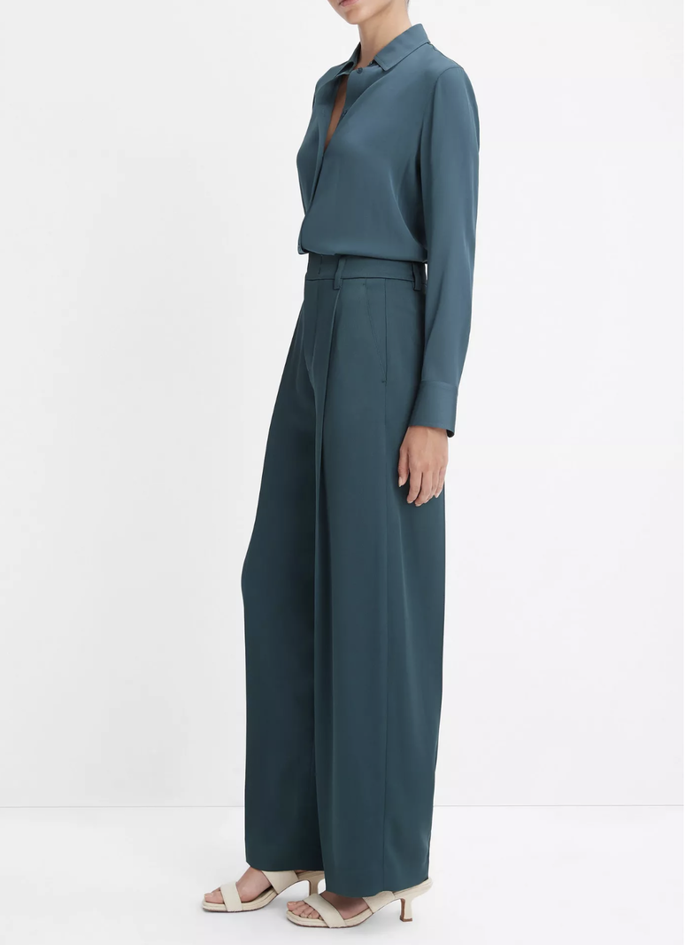 VINCE Satin Wide Leg Pant