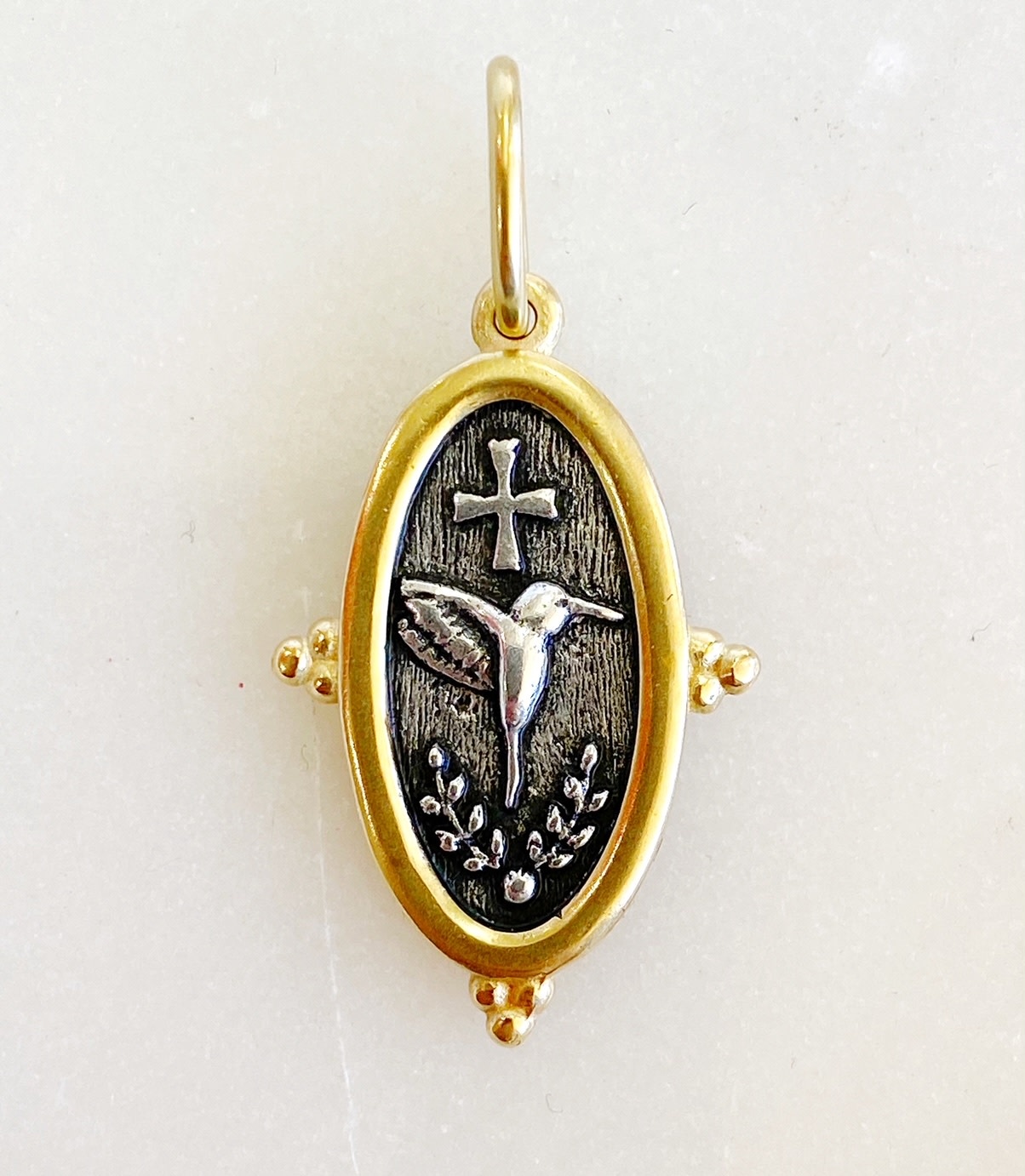ERICA MOLINARI 18K Two-tone Baby Hummingbird Charm