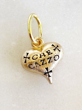 ERICA MOLINARI 14K Che Cazzo Large Puff Heart Charm