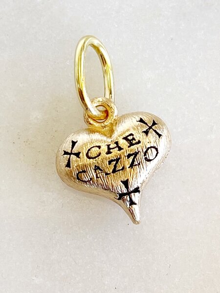 ERICA MOLINARI 14K Che Cazzo Large Puff Heart Charm
