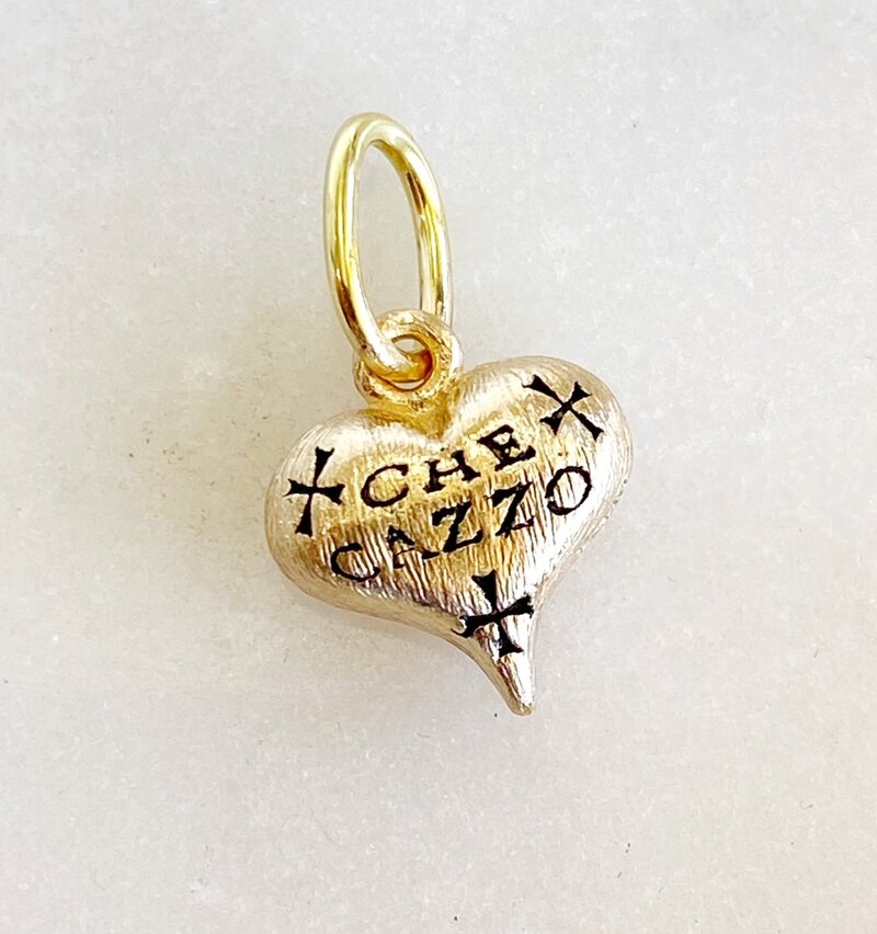 ERICA MOLINARI 14K Che Cazzo Large Puff Heart Charm