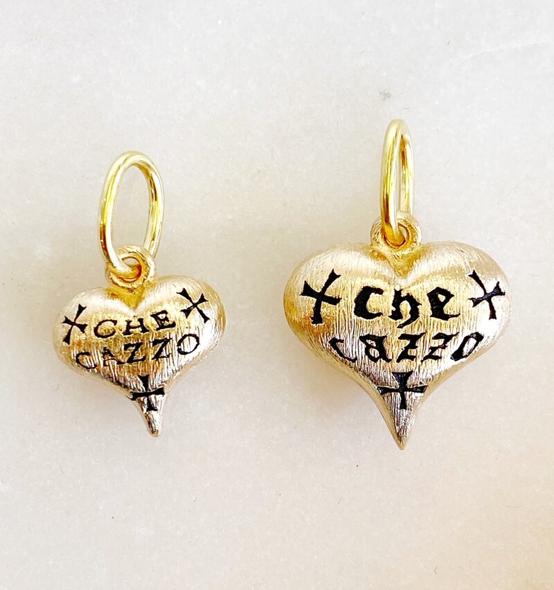 ERICA MOLINARI 14K Che Cazzo Large Puff Heart Charm