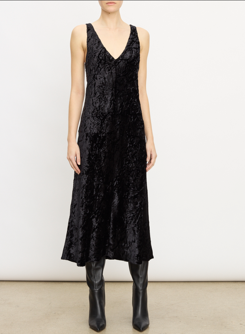 Women's Velvet Slip Dress - Colsie™ Black XS