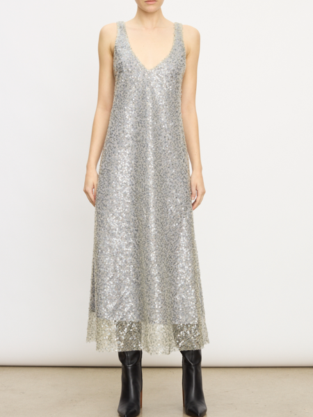 VINCE Lucite Metallic Sequin Slip Dress