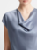 VINCE Cowl Neck Cap Sleeve Blouse - Iris Smoke