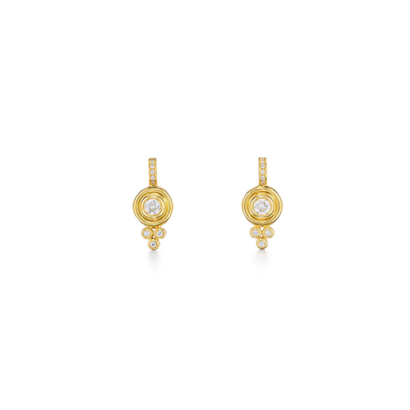 TEMPLE ST CLAIR 18K Classic Diamond Drop Earrings