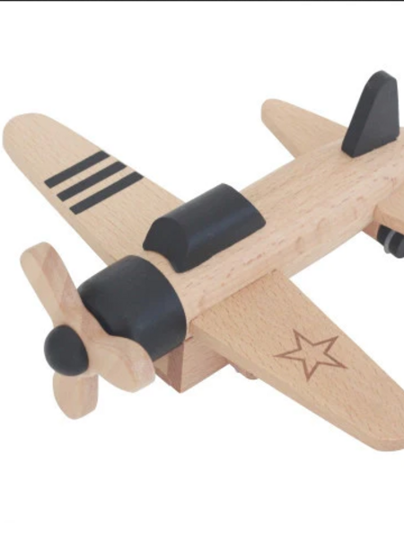 KIKO+ & GG* Hikoki Pull-Back Propeller Plane - Black