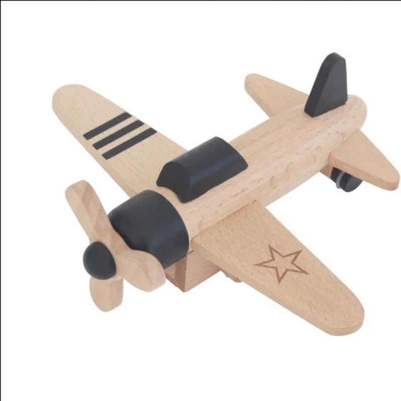 KIKO+ & GG* Hikoki Pull-Back Propeller Plane - Black