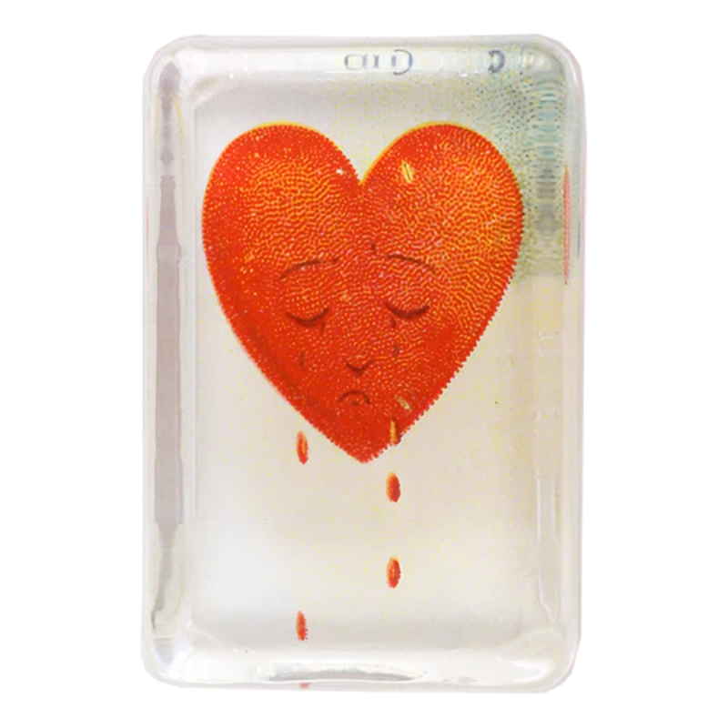 JOHN DERIAN XL Rectangular Paperweight - Crying Heart
