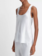 VINCE Raw Edge Silk Tank - Silverstone