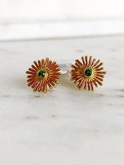 SENNOD Poppy Post Green Onyx Stud Earrings
