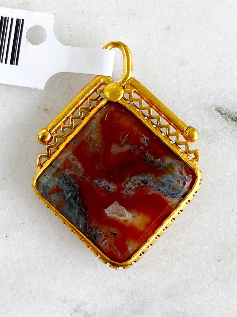 SENNOD Diamond Jasper Stone Vignette