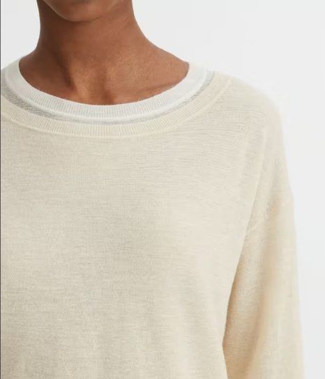 - Kiki Sweatshirt Grey - Sleeve Melange Short