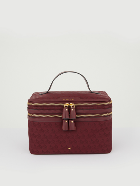 ANYA HINDMARCH Vanity Kit AH Logo - Medium Red