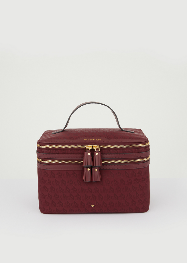 ANYA HINDMARCH Vanity Kit AH Logo - Medium Red