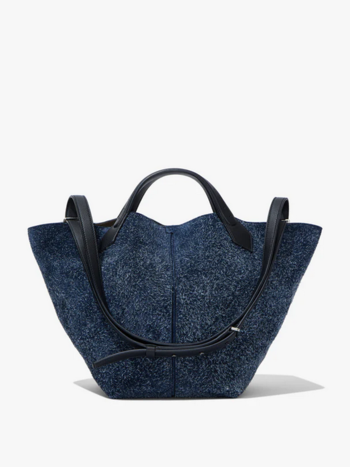 PROENZA SCHOULER Large Chelsea Tote - Brushed Suede Deep Navy