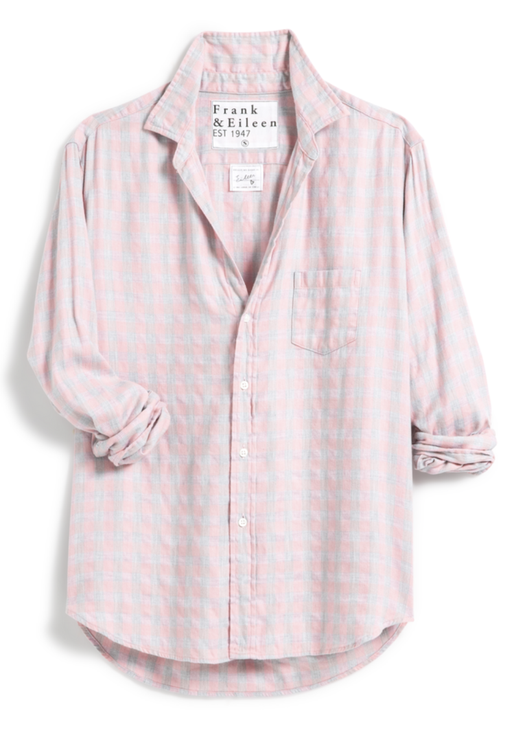 FRANK & EILEEN Eileen Flannel - Gray and Pink Plaid