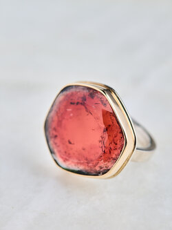 JAMIE JOSEPH Table Up Watermelon Tourmaline Ring