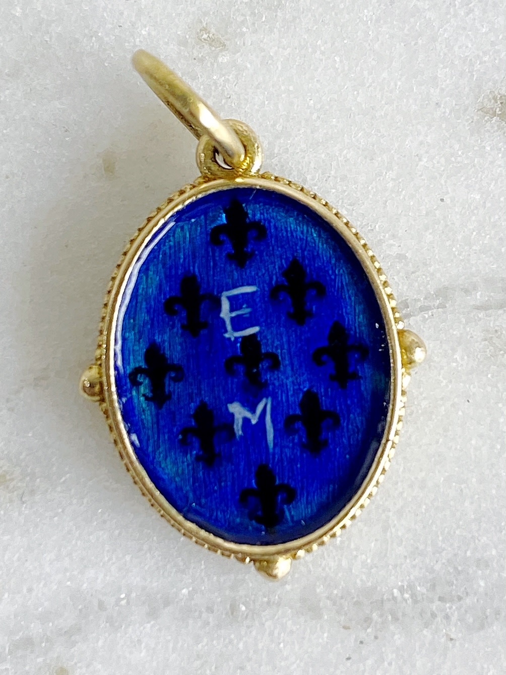 ERICA MOLINARI 18K Hand Painted Enamel Skull Charm