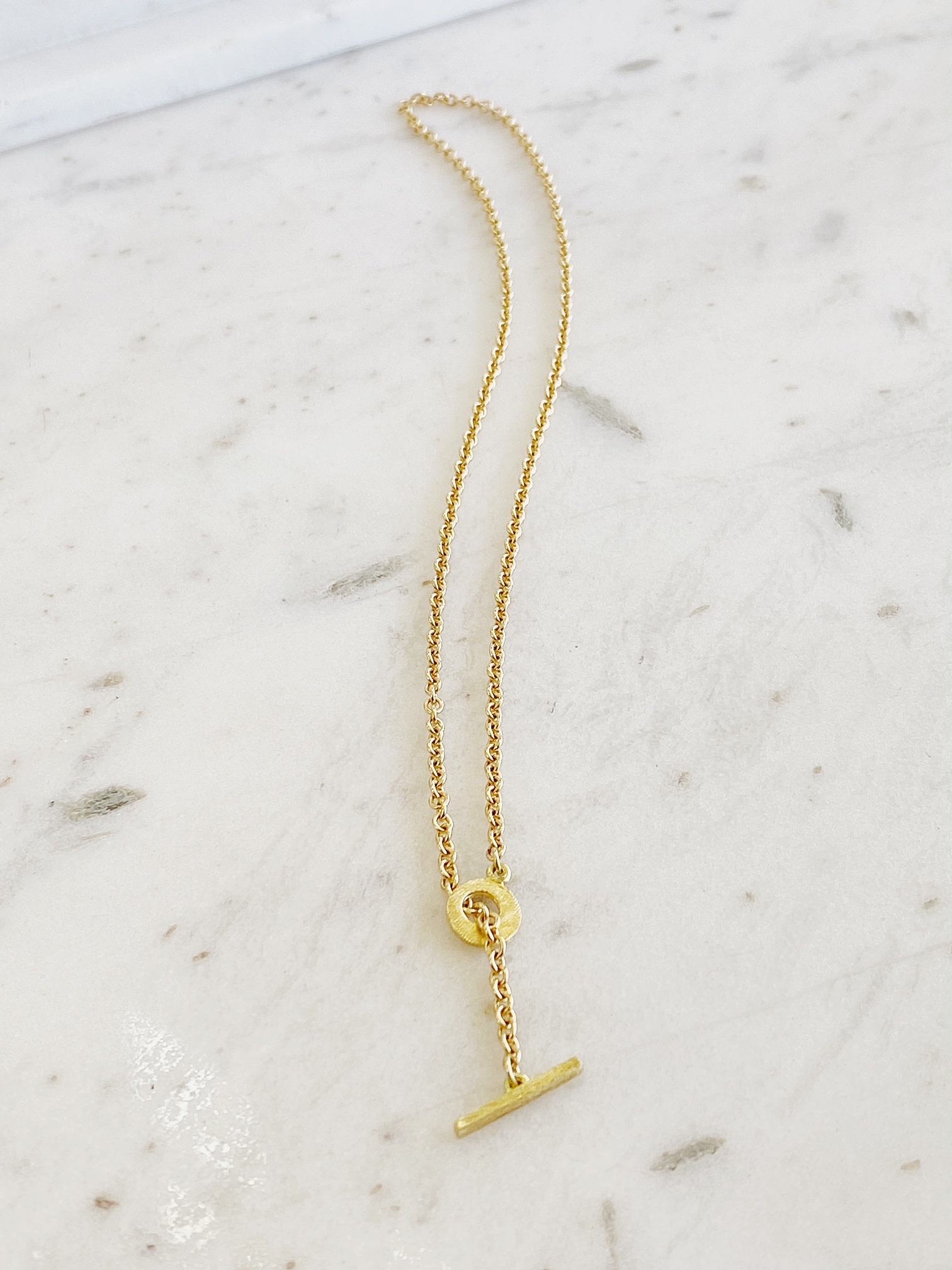 RENE ESCOBAR Lucia Gold Toggle Necklace