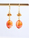MALLARY MARKS Apple & Eve - Oval Orange Sapphire & Oval Smooth Spessartite Garnet Earrings
