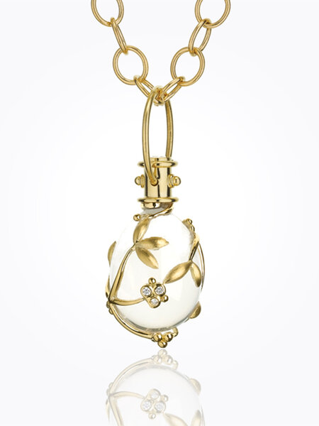 TEMPLE ST CLAIR 18K Medium Crystal Vine Amulet