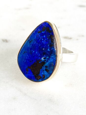 JAMIE JOSEPH Vertical Asymmetrical Boulder Opal Ring