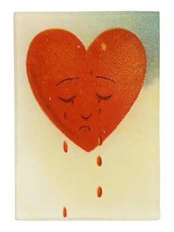 JOHN DERIAN Crying Heart Tiny Tray 3.5 x 5