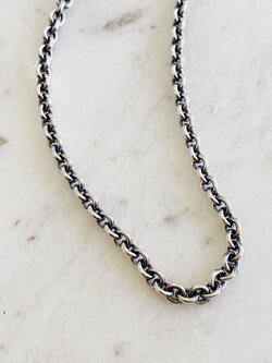 RENE ESCOBAR Lucia Silver 22" Link Chain