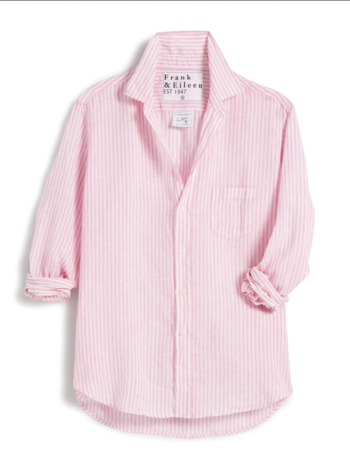 Frank & Eileen Barry Crinkle Shirt in Pink/White Stripe – Crave Boutique Jax