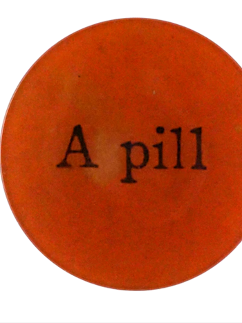 JOHN DERIAN A Pill (Red) 5 1/4" Round