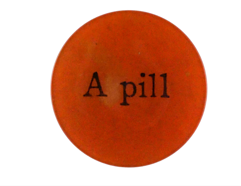 JOHN DERIAN A Pill (Red) 5 1/4" Round