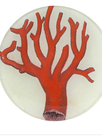 JOHN DERIAN Red Coral 5 1/4" Round