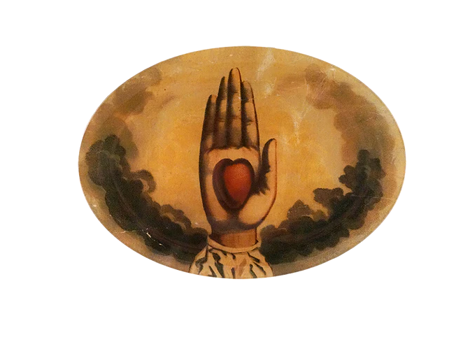 JOHN DERIAN Iconic Painted Heart & Hand