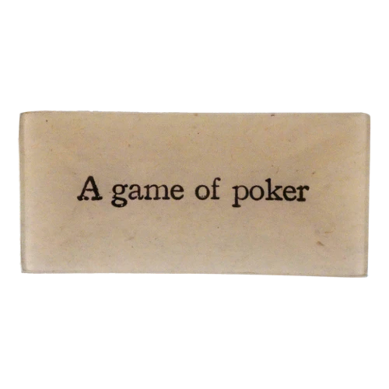 JOHN DERIAN A Game of Poker 3.5 x 7" Rect. Tray
