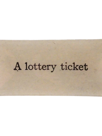 JOHN DERIAN A Lottery Ticket 3.5 x 7" Rect. Tray