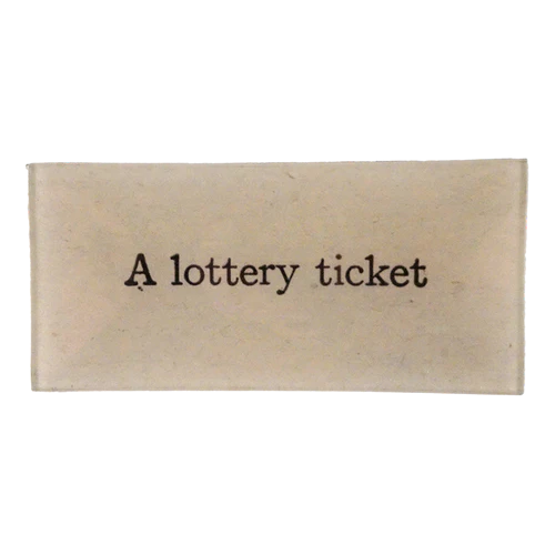 JOHN DERIAN A Lottery Ticket