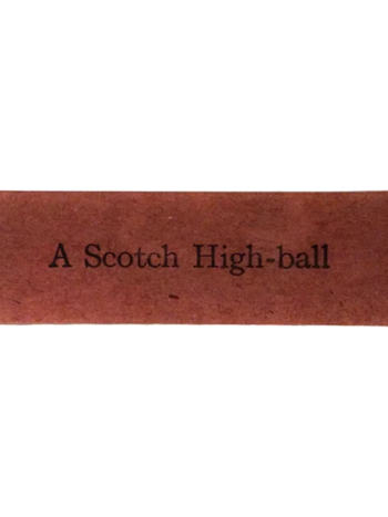 JOHN DERIAN Scotch High-Ball