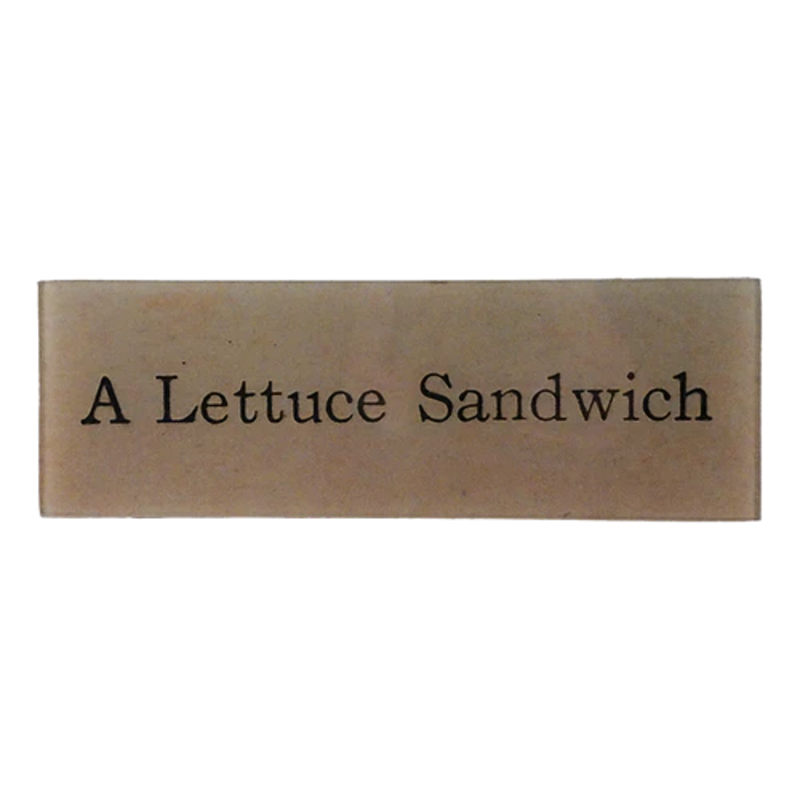 JOHN DERIAN A Lettuce Sandwich 4.5 x 12" Rect. Tray